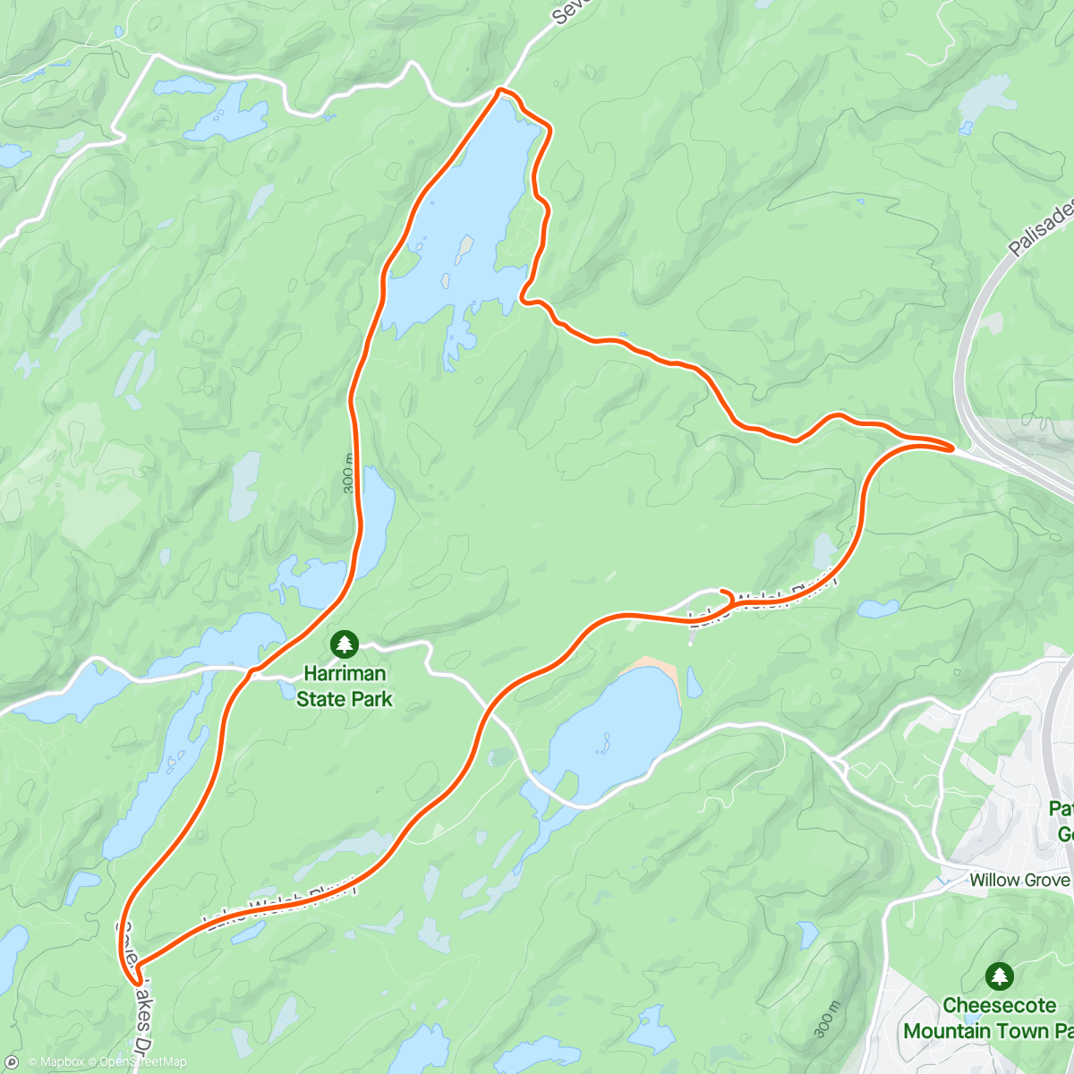 Map of the activity, CRCA Bear Mountain Classic