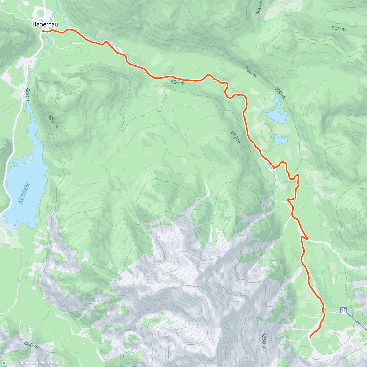 Map of the activity, MTB Abstieg