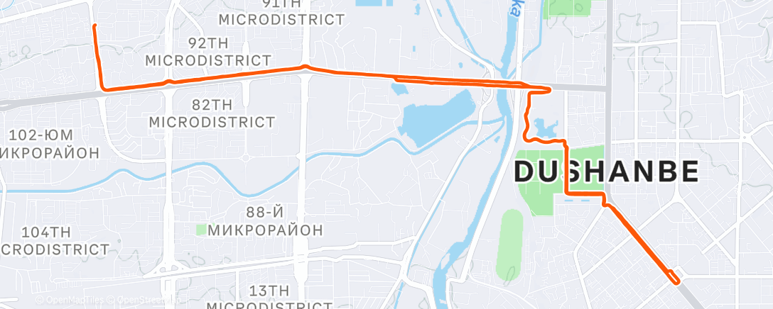 Map of the activity, 15K - Tue 13.01.2026