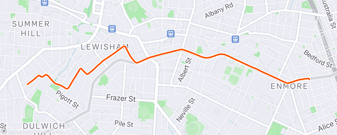 Map of the activity, Evening Ride