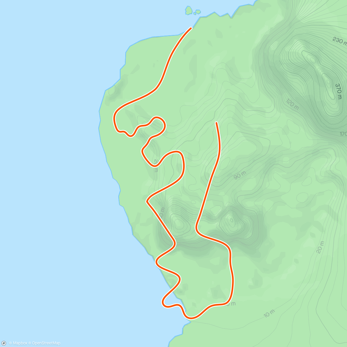 Map of the activity, Zwift - 03. Cadence and Cruise in Watopia