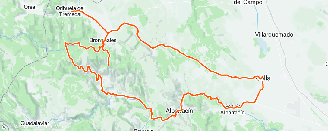 Map of the activity, Bicicleta por la mañana