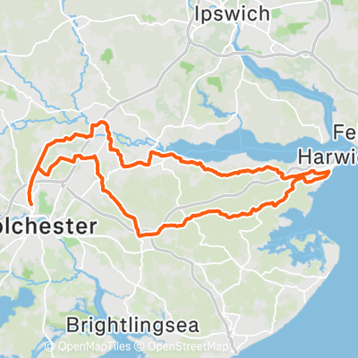Rovers Dovercourt | 79.5 km Cycling Route on Strava