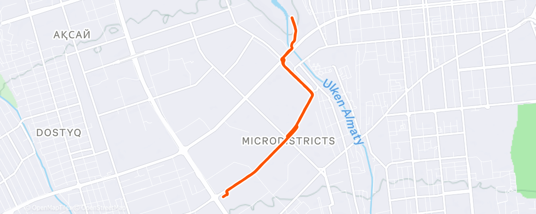 Map of the activity, Дневной забег