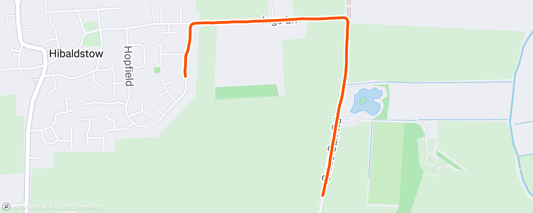 Map of the activity, Hard Mile Effort.