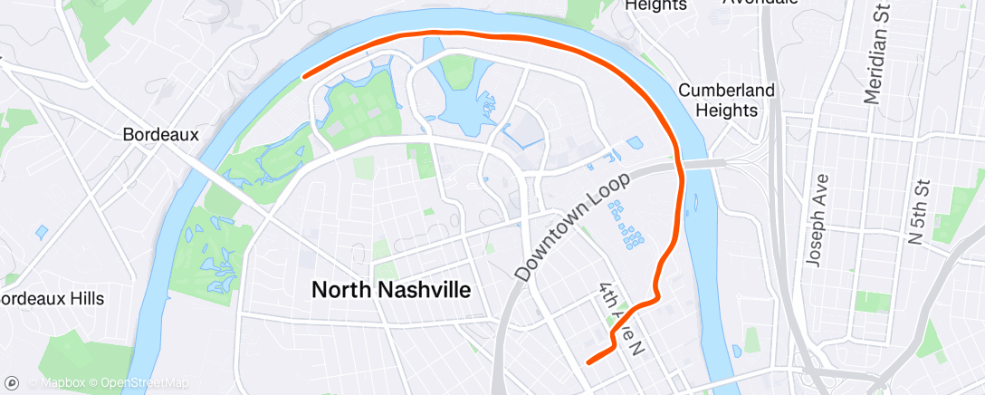 Map of the activity, Lunch Run