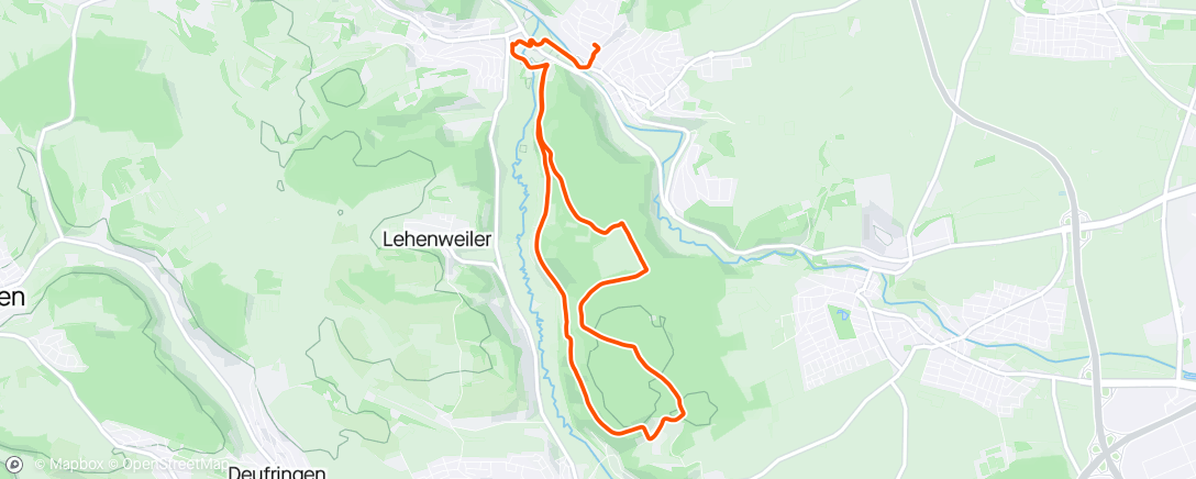 Map of the activity, Grafenau Lauftreff LOS Mittwoch
