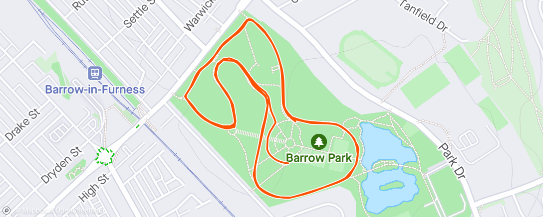 Map of the activity, parkrun #327