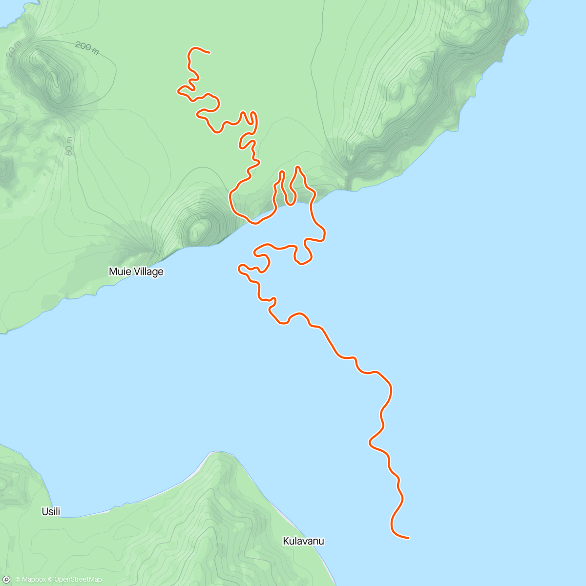 アクティビティ「Zwift - Canopies and Coastlines in Watopia」の地図
