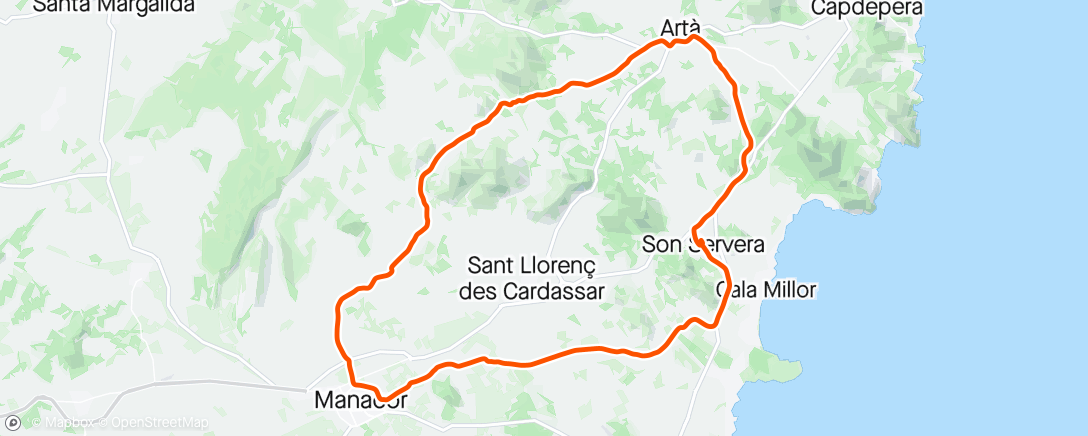 Mapa da atividade, Salida Carretera (14/04/2024)
