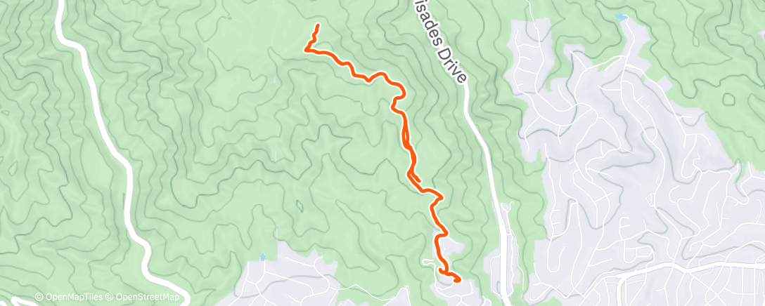 Карта физической активности (Mid-day Paseo hike)