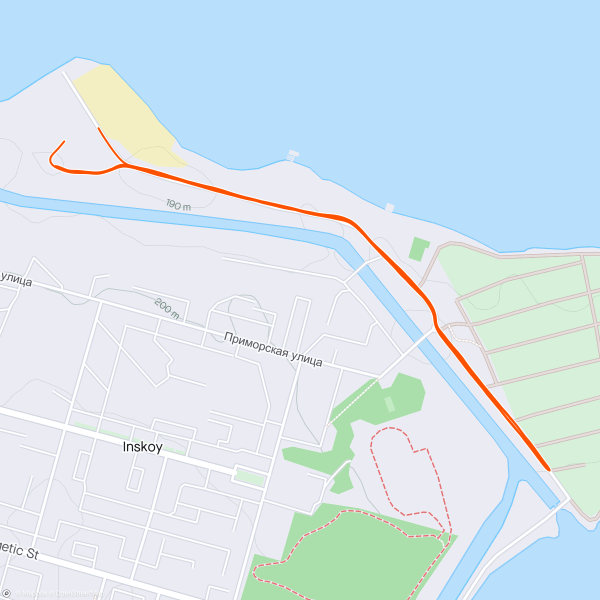 Map of the activity, Триатлон Белово Олимпийка беговой этап