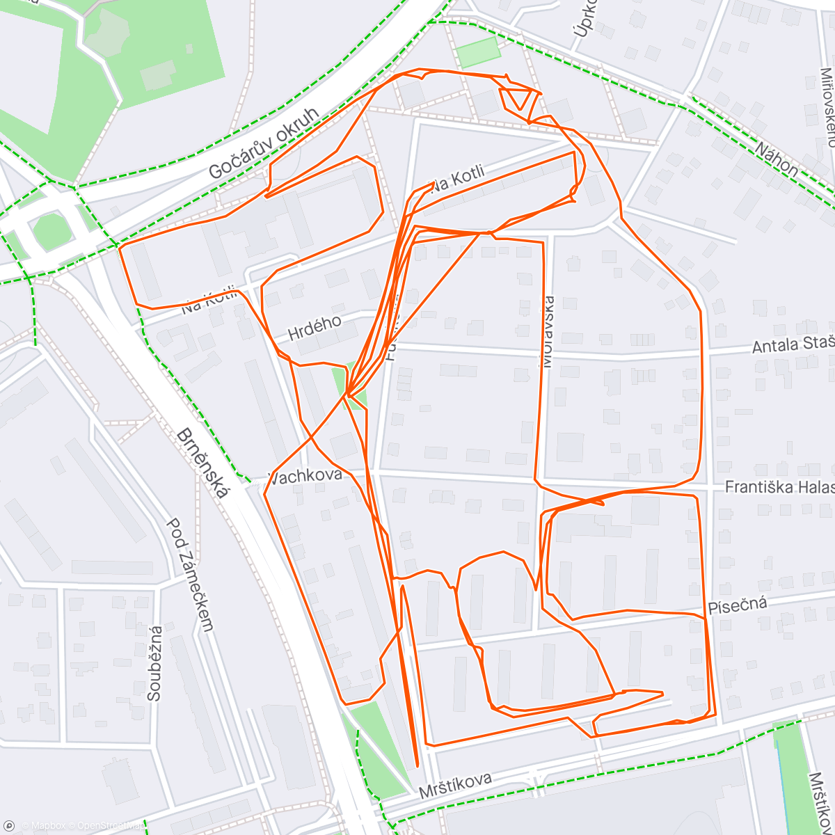 Mappa dell'attività Dubnový pořadatelský maraton #14 - Slabší chvilka