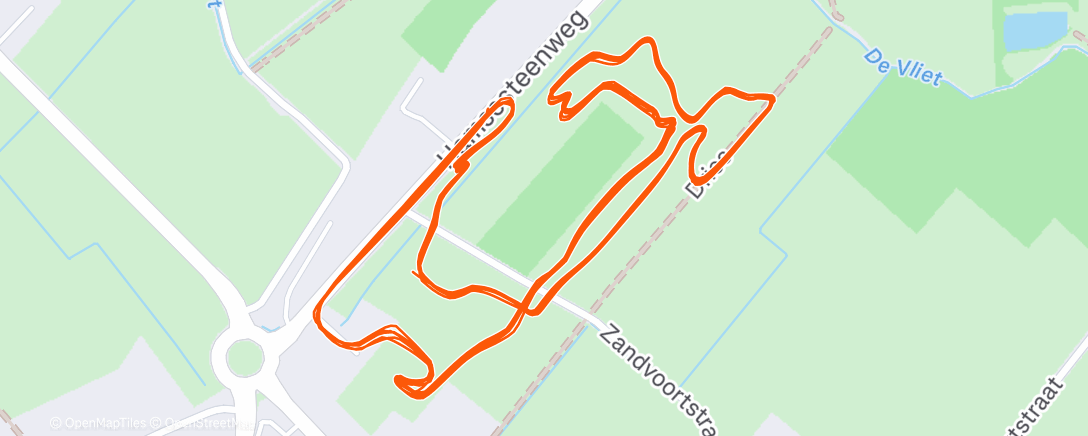 Map of the activity, Cycling