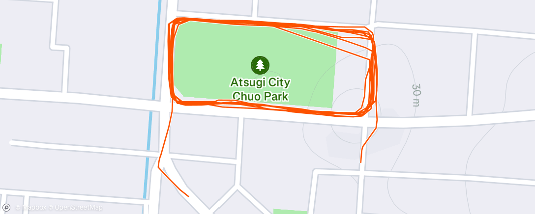 Map of the activity, Morning Run