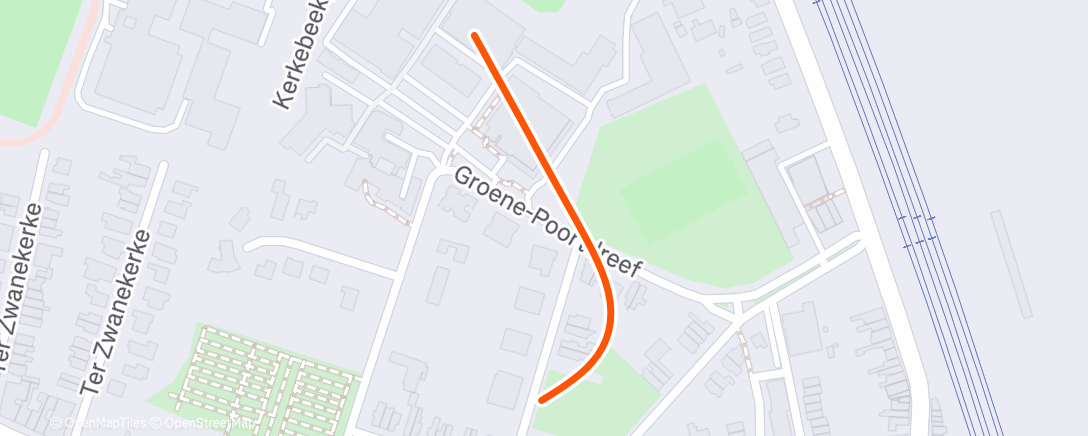 Map of the activity, MyWhoosh - Bruges