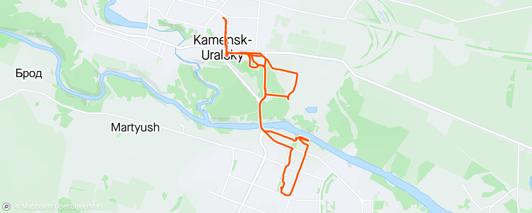 Map of the activity, Расчехлили велосипеды
