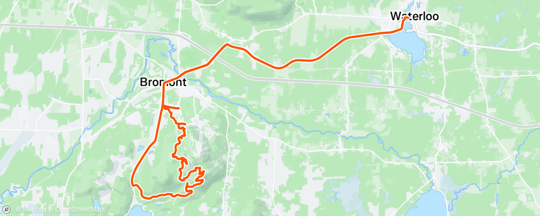 Map of the activity, Morning Ride