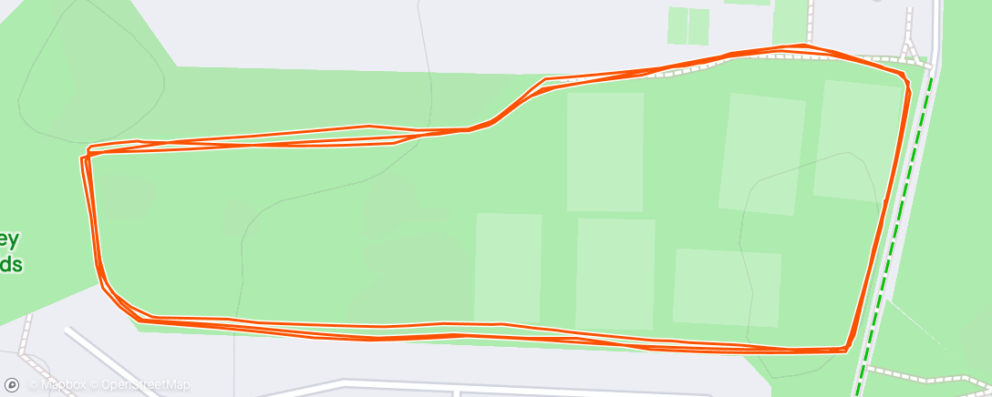 Map of the activity, South Oxhey parkrun
