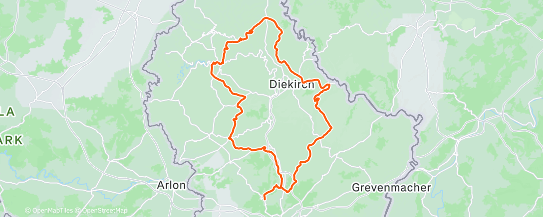 Карта физической активности (Lunch Ride)