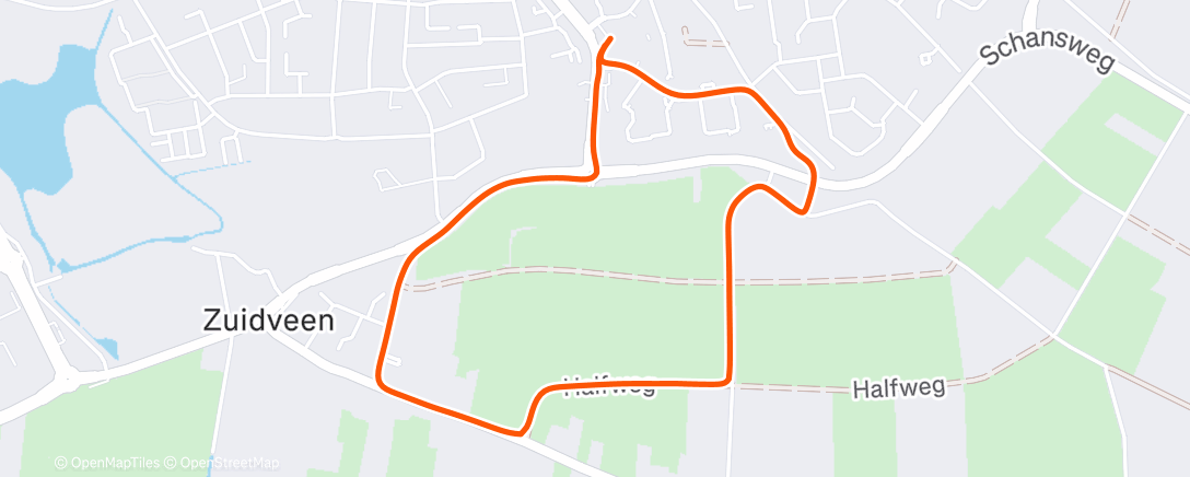 Map of the activity, ⛅ Middagwandeling