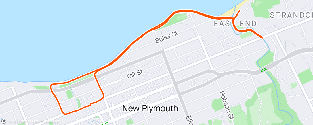 活动地图，New Plymouth foreshore