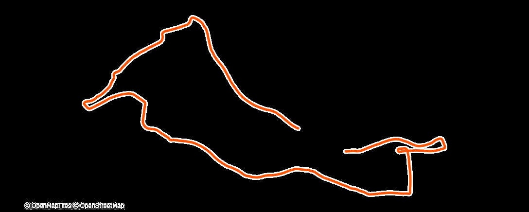 Map of the activity, Lauf am Nachmittag