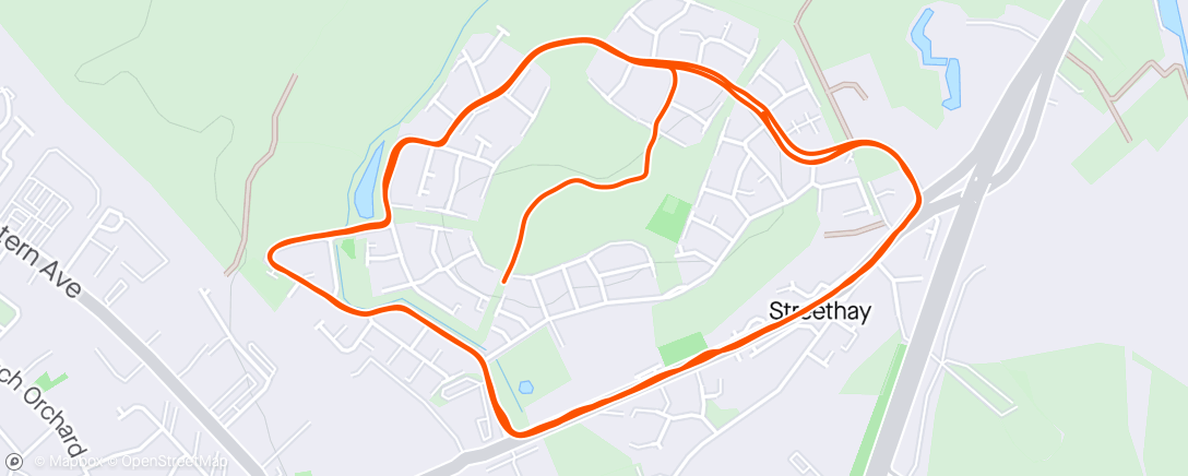 Map of the activity, Thursday Intervals