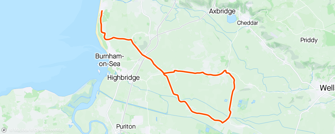 Map of the activity, Lovely ride out, be even better if the wind fucked off! 😂