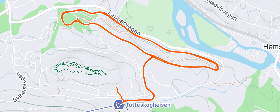 Map of the activity, Afternoon Nordic Ski