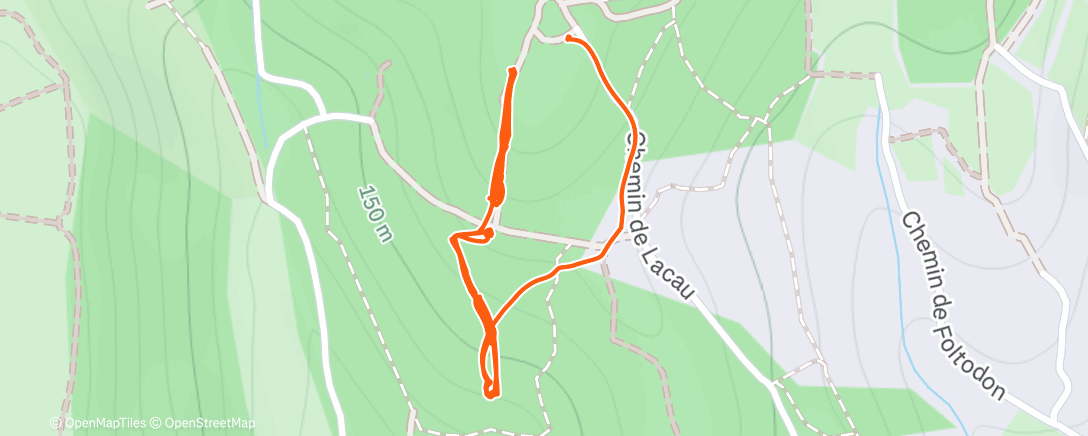 Map of the activity, Sortie vélo le matin