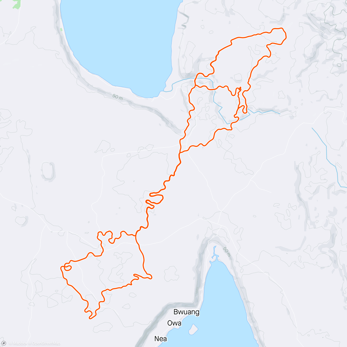 アクティビティ「Zwift - Group Ride: L'Etape du Tour Main Stage: April on Country to Coastal in Makuri Islands」の地図