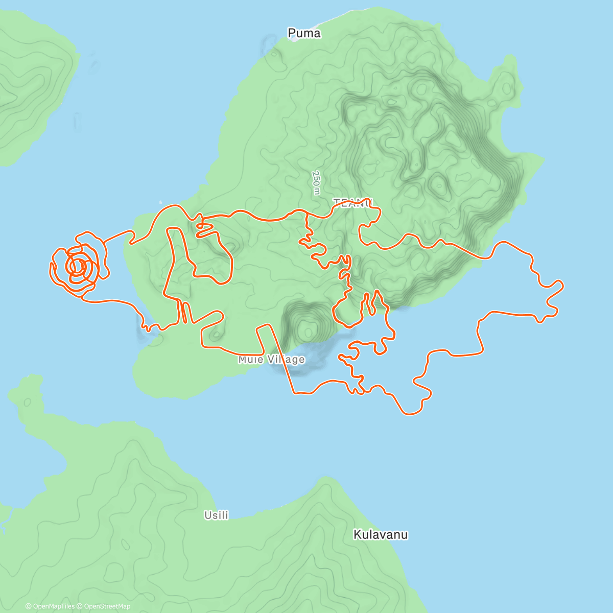 Map of the activity, Big Foot Hills