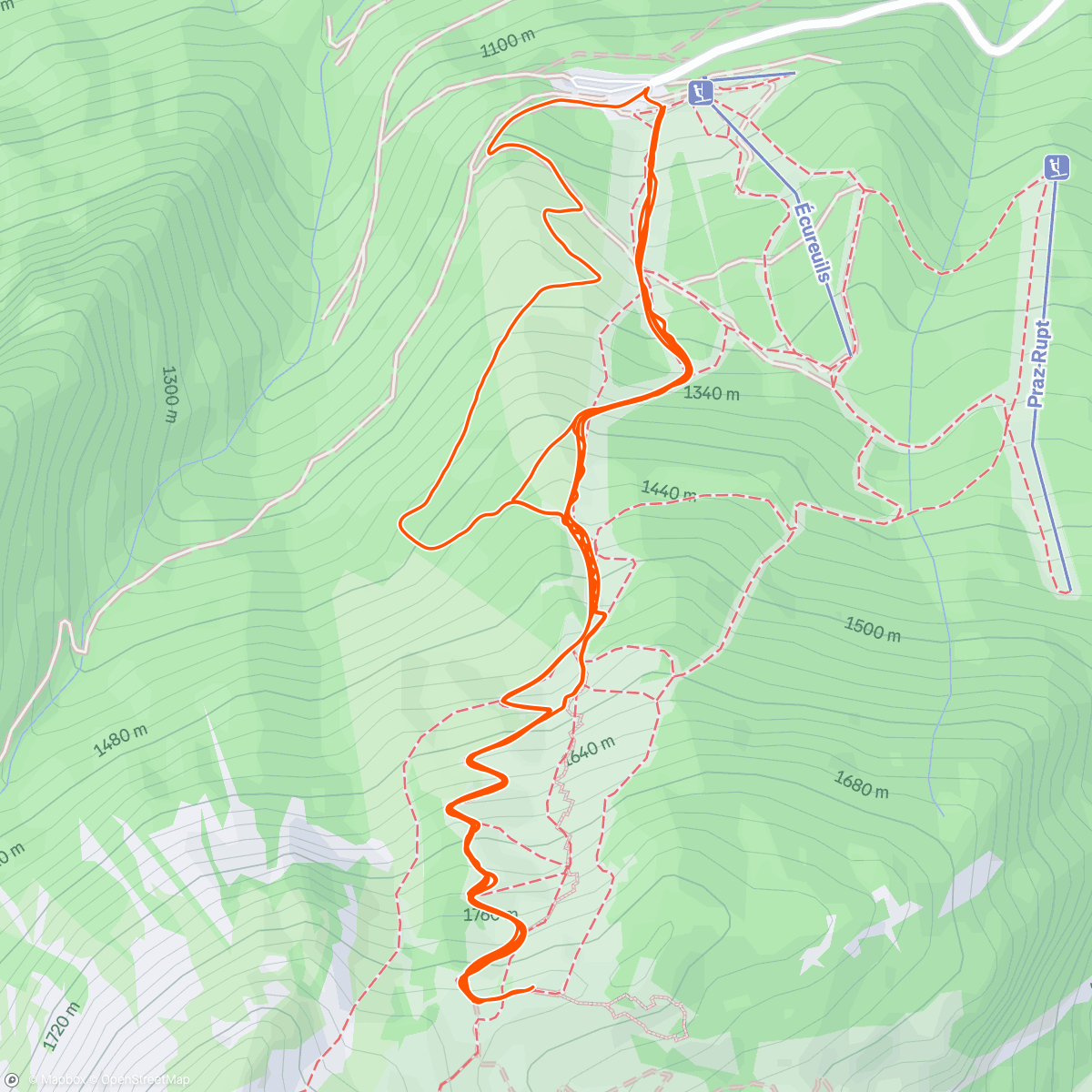 Map of the activity, ça a reneigé 😉