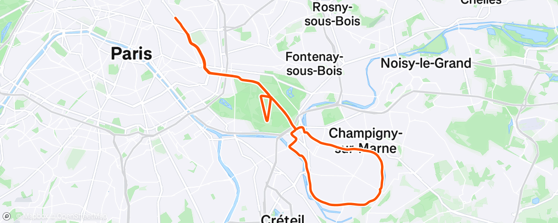 Map of the activity, Morning Ride