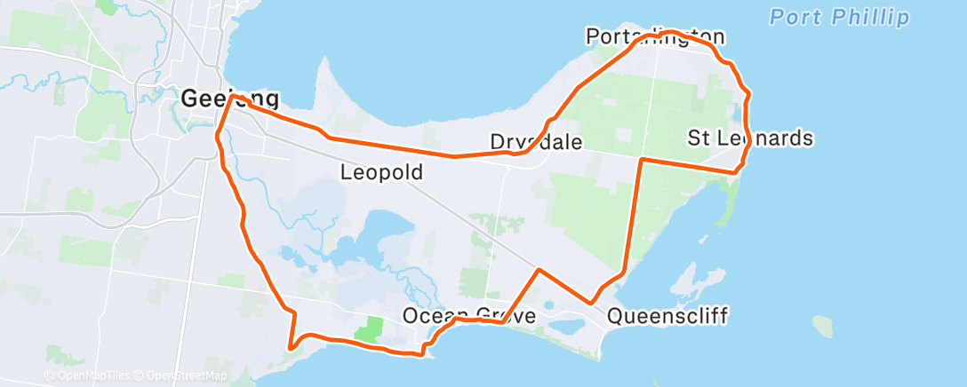 Map of the activity, Morning Ride