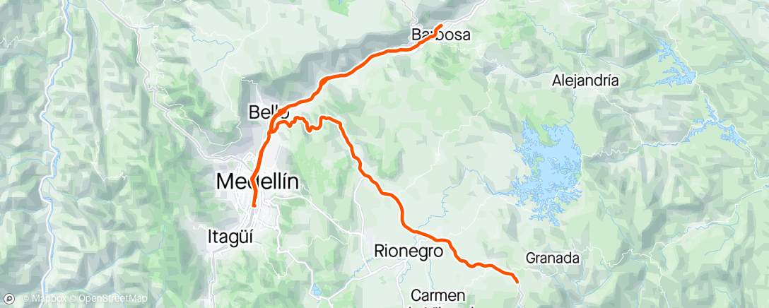 Mapa de la actividad (Vuelta ciclista por la mañana)