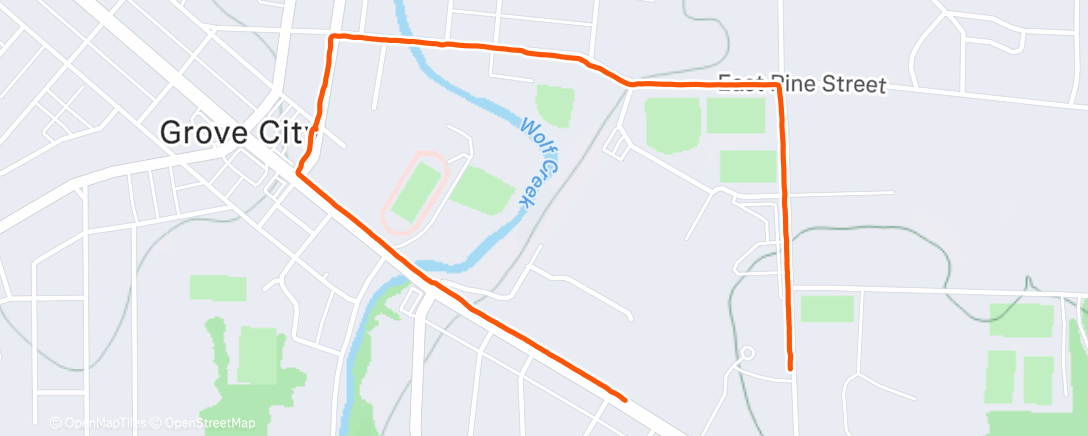 Map of the activity, Afternoon Constitutional