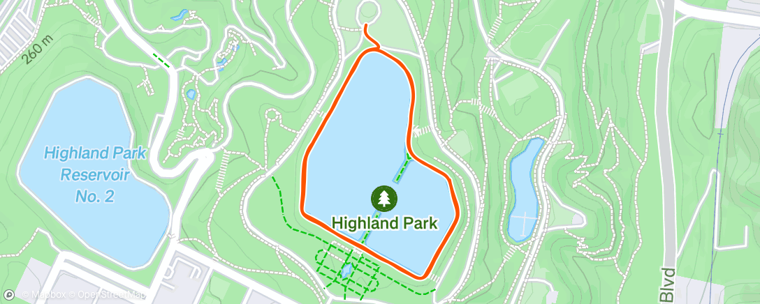 Map of the activity, Afternoon Run - Drills
