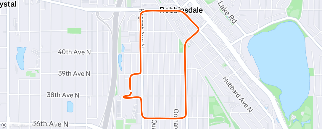 Map of the activity, Morning Run