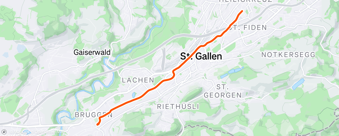 Map of the activity, Abendradfahrt