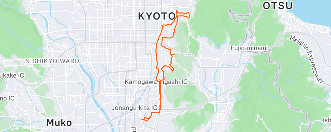 Map of the activity, Afternoon Ride