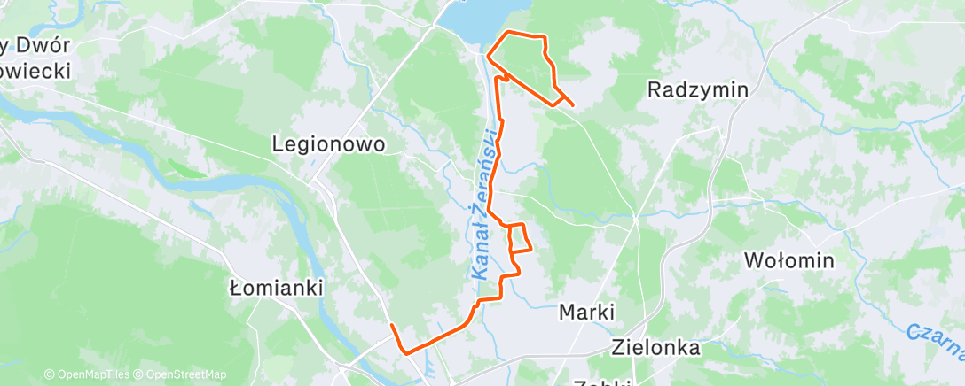 Map of the activity, Afternoon Ride