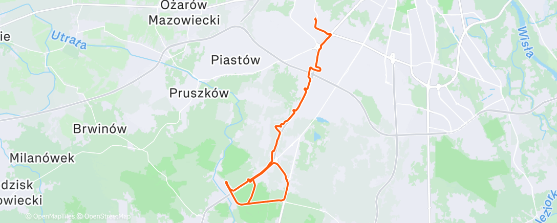 Map of the activity, Lunch Ride