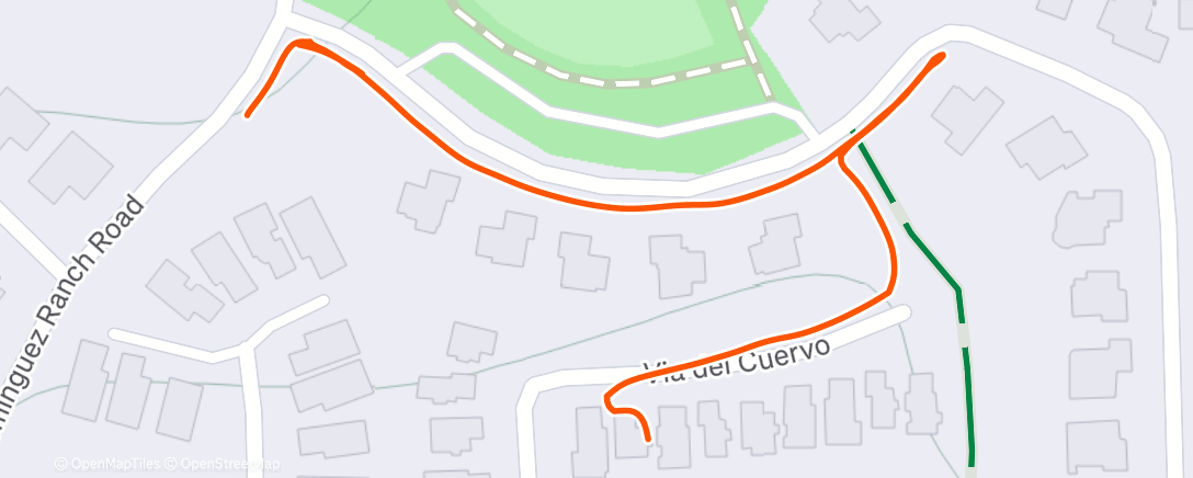 Map of the activity, Evening Run with 12 lb vest