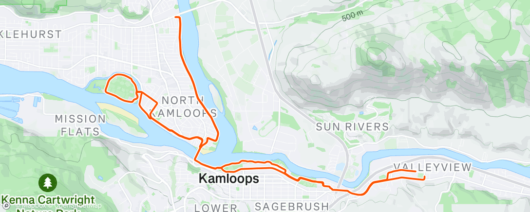 Map of the activity, Afternoon Ride