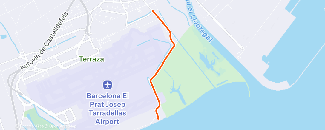 Map of the activity, Evening Run