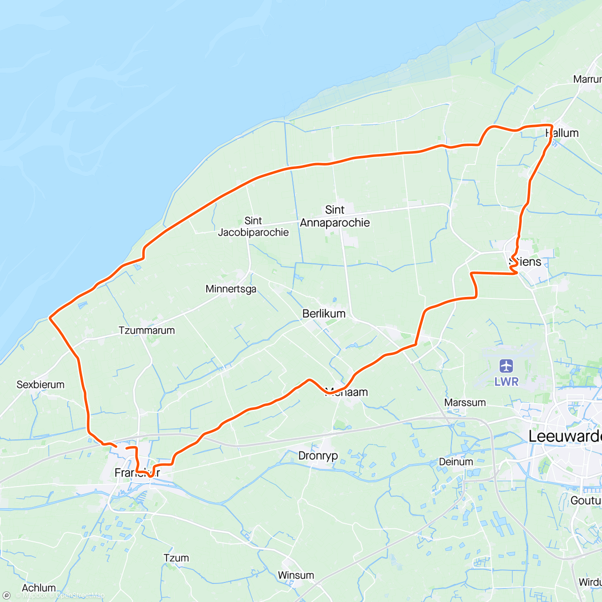 Map of the activity, Ochtendrit op gravelbike proefrondje bikepacking 🏕