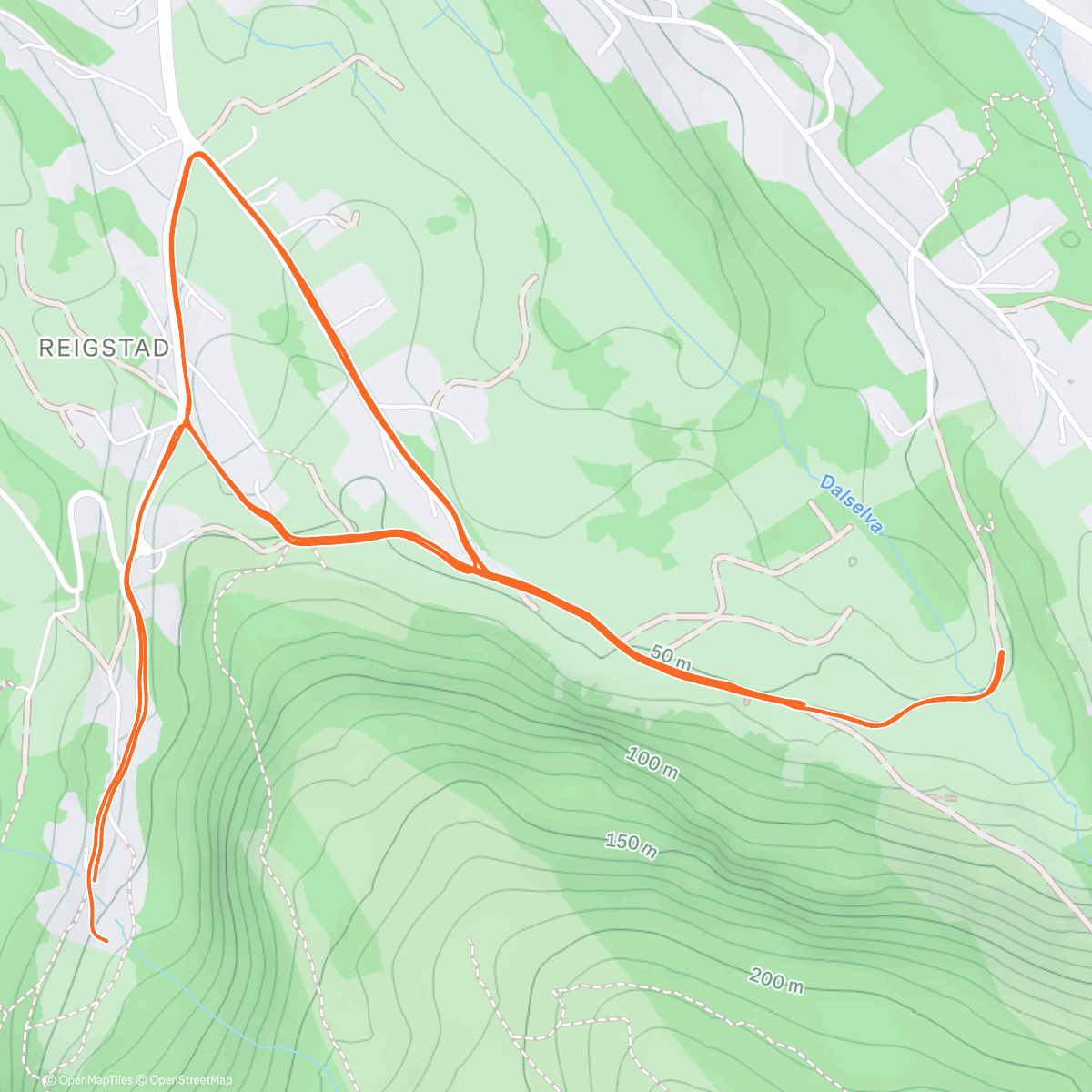 Mapa de la actividad (Afternoon Run)