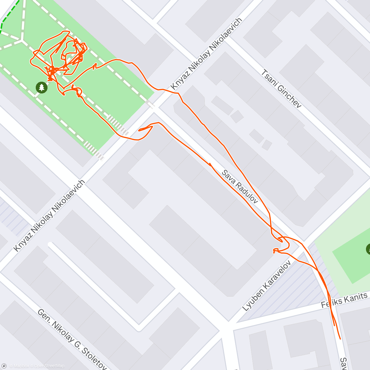 Карта физической активности (Коледно пазарче Чаталджа)